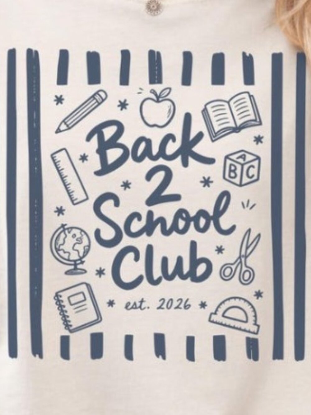 Back 2 School Club Shirt, Cute Teacher Appreciation Tee - Picture 2 of 4